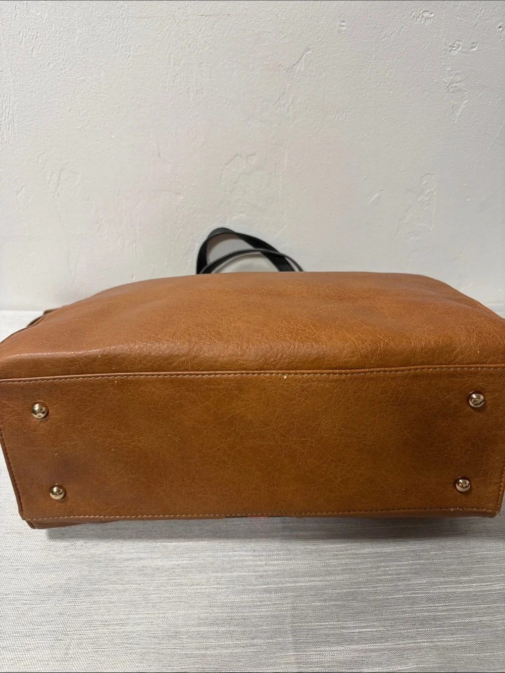 JulianTote Moda Luxe Tan Vegan Leather Tote adjustable strap